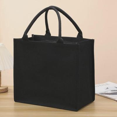 Borsa a Tote in Tela Nera Resistente Grande Capacità Design 3D per Uomo e Donna