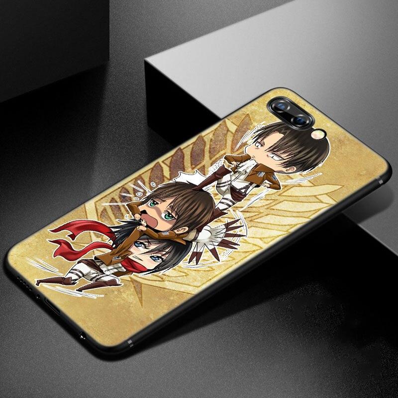 Anime Attack On Titan Phone Case For Huawei Honor 7A 8A 9X 20 Pro 8 10X Lite 7S 8C 8S 8X 9A 9C 10i 20i 30i 20E 20S Black Cover