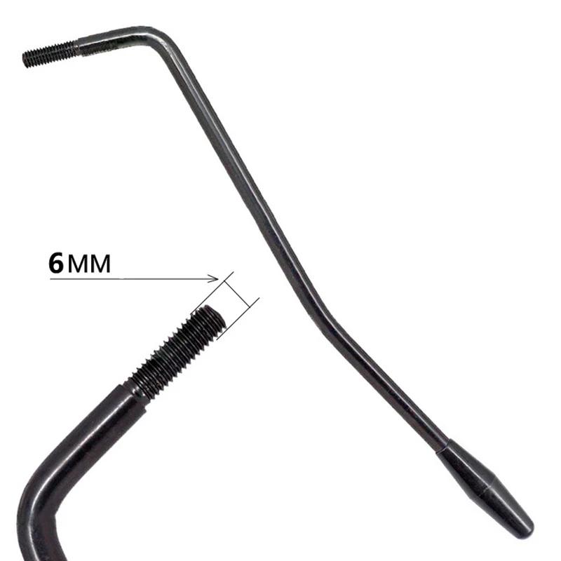 E-Gitarrenbrückenarm Single Shake Tremor System Joystick Chrom Schwarz Gold Draht Gitarrenzubehör Schwarz Gold Silber Stange