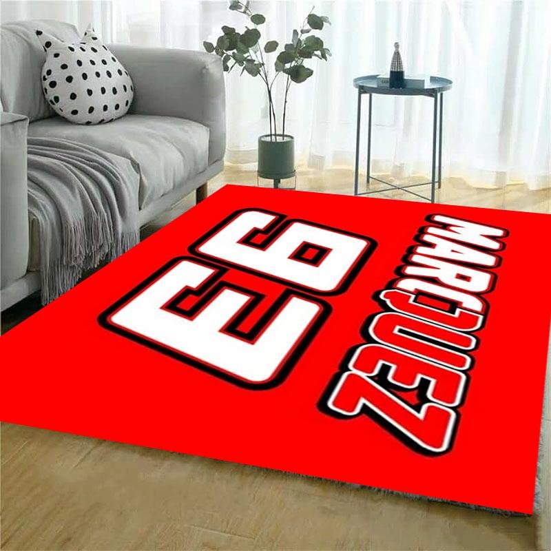 93 Tappeto M-Marquezs Poliestere Tappetino Parcheggio Tappeto Espositore Racing Cool Moto Display Tappetino Moto Camera da Letto Antiscivolo Decorazione Casa