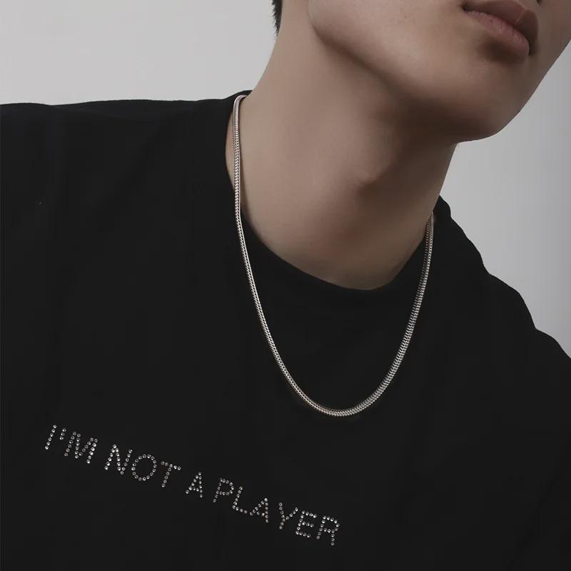 Herren Hip-Hop Titanstahl Halskette - Trendige Schlüsselbeinkette, Europäisch/Amerikanisches Design, Allround-Accessoire