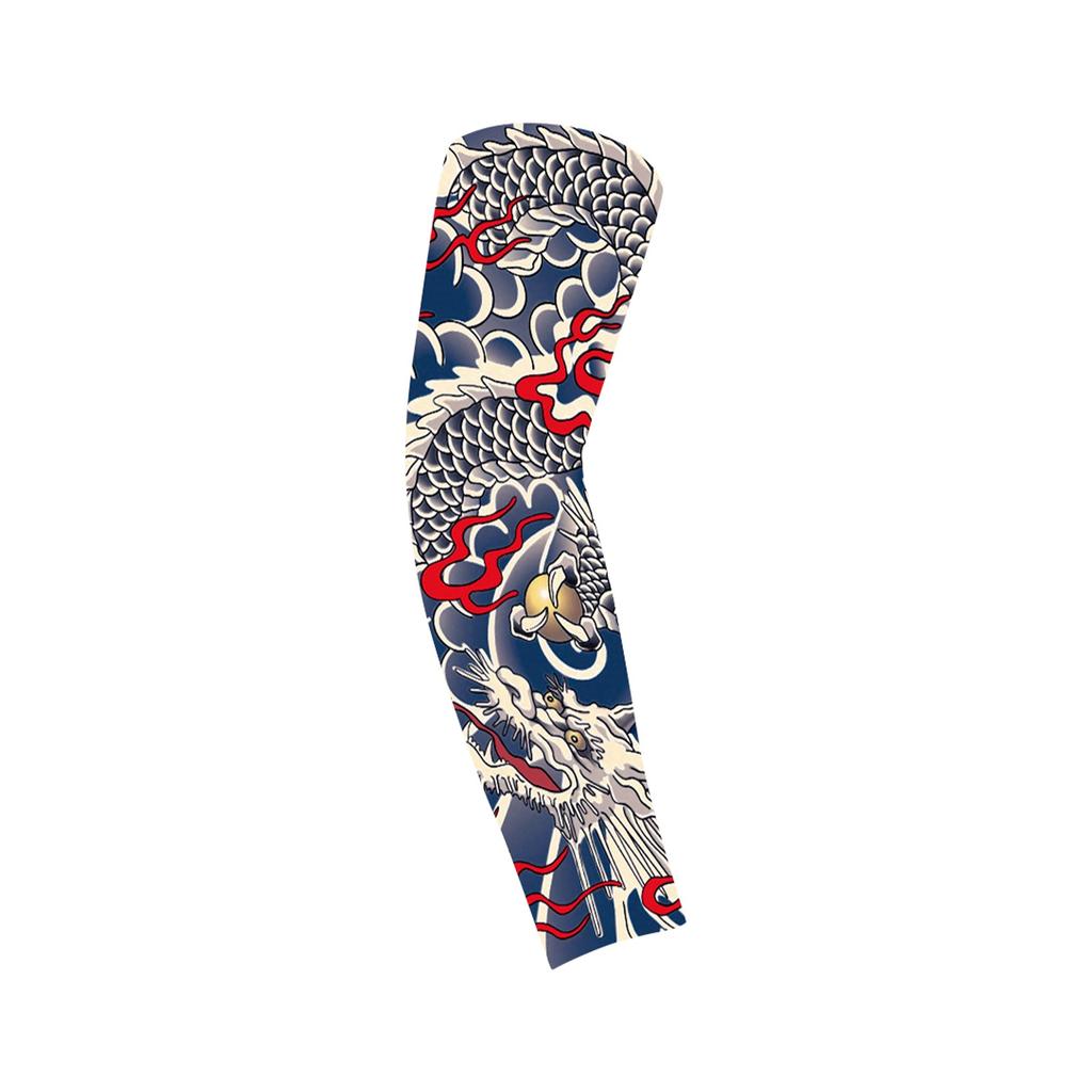 Sunscreen Sleeve Cover Outdoor Cycling Sports Breathable Flower Arm Fashionable Realistic Seamless Covering Sleeve