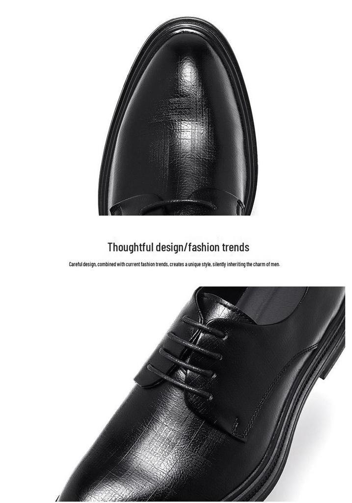 Men's Formal & Casual Leather Shoes: Soft Sole, Korean & British Style, Perfect for Weddings and Business