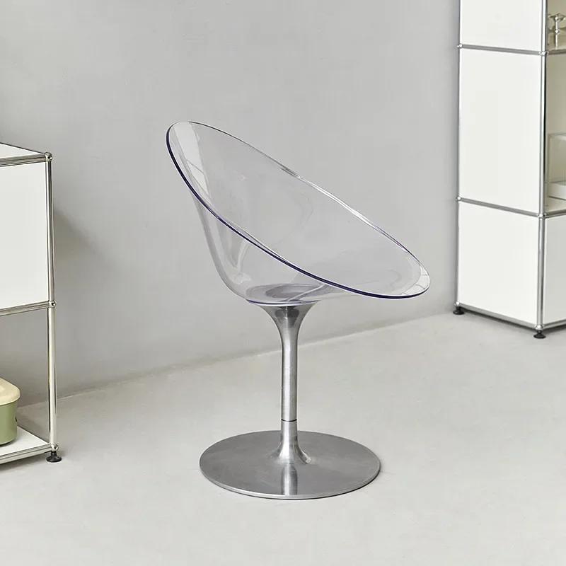 Transparent Designer Clear Dining Chairs Outdoor Barber Rocking Computer Garden Chair for Leisure Poltronas  Furniture