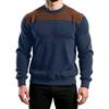 Men's Colorblock Round Neck Long Sleeve Tops Men's Sports Large Size Casual Round Neck Tops