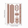 Lace Fake Tattoo Henna Tattoo Stickers Legs Arm Red Henna Tattoo Decals Temporary Tattoo  Girls