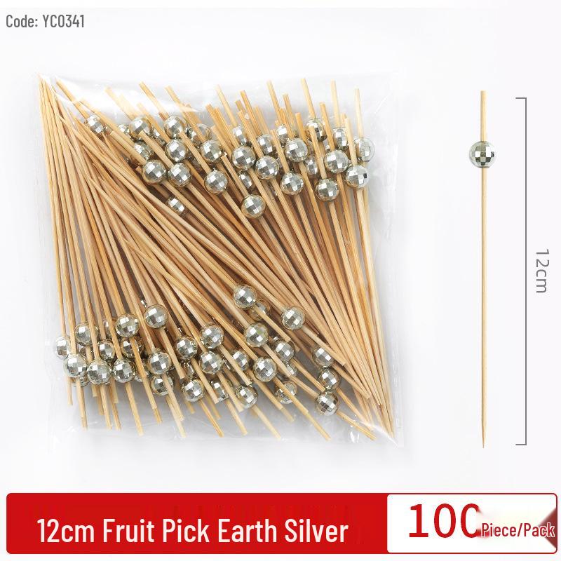 Creative Bamboo Fruit & Flower Picks for Parties, Cocktails, Burgers, & Easter Decorations