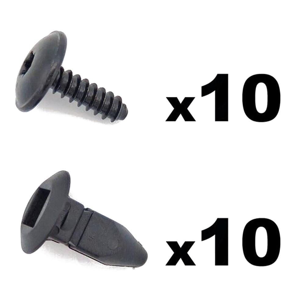 10Set N90821401 N90775001 Arch Lining Splashguard Screws & Grommet For Vw