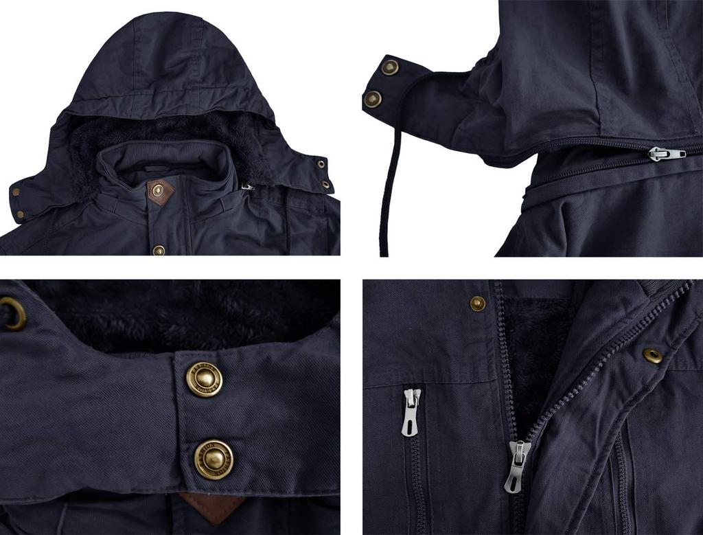Outerwear Winter Cold Protection Fleece Lining Blouson Large Size Military Jacket Mountain Climbing Cargo Jacket Outdoor Wear Work Wear Mod Coat