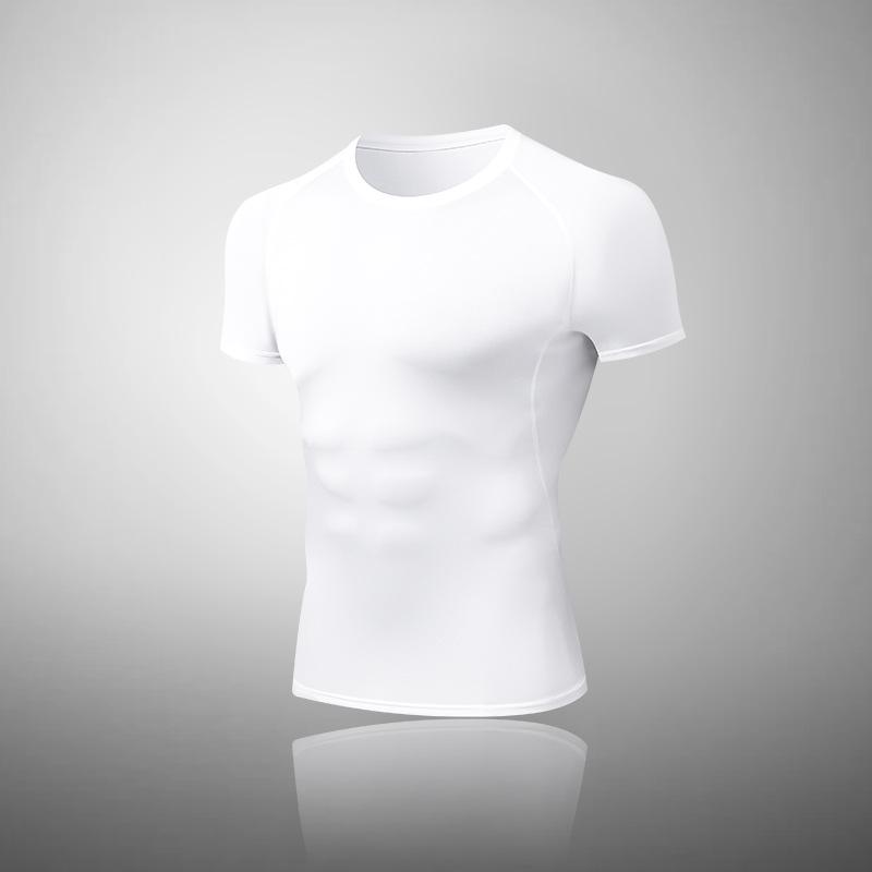 Men's High-Elastic Compression Sports Leggings: Quick-Dry, Long Pants for Running, Basketball & Fitness.