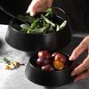 ZISIZ Japanese Style Matte Black Ceramic Rectangular Plate