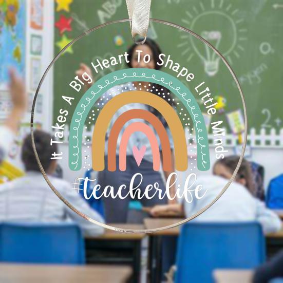 

Attractive Non-breakable Express Wishes Eye-catching Teacher Day Thank You Gift Hanging Pendant School Supply Thank You Teacher Pendant