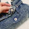 Retro gewaschene alte Denim Achseltasche Damen Umhängetasche