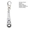 Ratchet Wrench Keychain Seamless Operation Design Metal Shaft Pocket-sized Wrench Portable Universal Tool