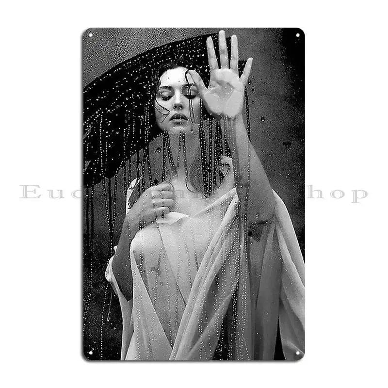 Monica Belluci black poster Metal Plaque Designs Cinema Living Room PaintingWall Decor Tin Sign Poster