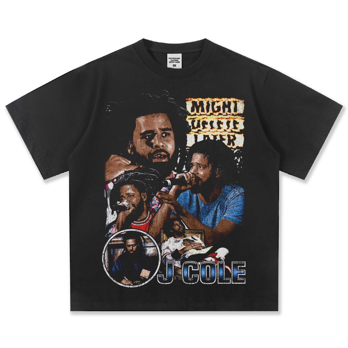 Vintage J Cole Graphic TShirt Unisex Women Oversized Hip Hop Rapper Tee Casual Streetwear Cotton Short Sleeve Fashion Top M