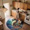 Seahorse,Round Area Rug,Carpet Rug for Living Room Bedroom Sofa Playroom Decor,Non-slip Floor Mat