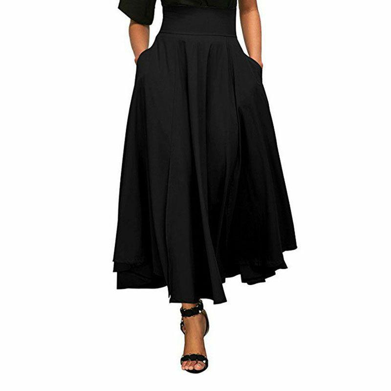 Elegantes Stretch High Waist Vintage Skaterrockkleid mit ausgestellten Falten