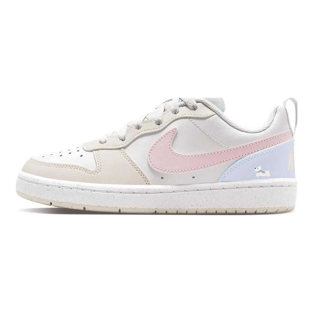Nike Court Borough Abrasion Resistant Low top Skateboard Shoes Women's Blue Pink IB4701-141(Team1797-)