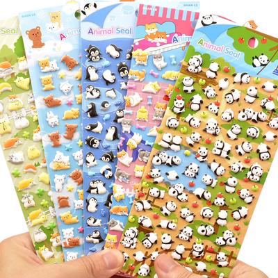 Pinguïn Panda Stereo Bubble Sticker Dagboek Sticker Decoratie Stationery Stickers