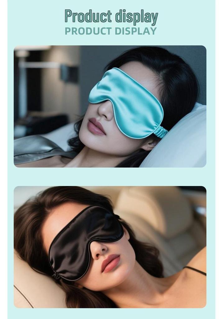 Double-Sided Silk Eye Mask - Breathable, Light-Blocking, Multi-Color, Gift-Ready Sleep Aid