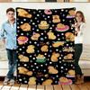 Capybara Cartoon Flannel Blanket Soft Cozy Throws Napping Travel Use