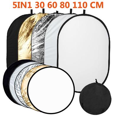 30CM 12 Inch Reflector 5 In 1 Photos Round Reflector For Photography Light Diffuser Photo Studio Accessory Handhold Portable