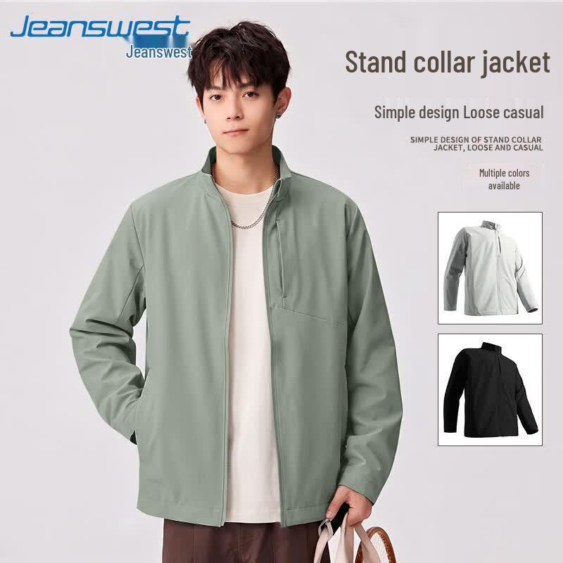 Jeanswest Men s Fall American Retro Stand Collar Sport Jacket XL