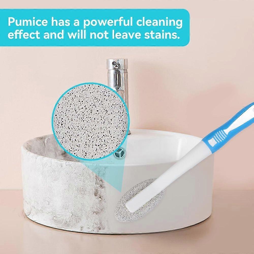Toilet Cleaning Pumice Stone, Stains Hard Water Ring Remover Bathroom Cleaning Brushes Toilet Pumice Stone with Handle for Toilets, Bathtubs, Pool