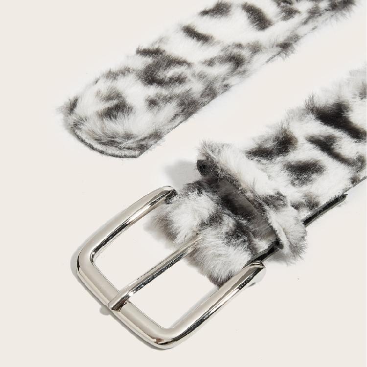 Leopard Pattern Stretch Belt Adjustable Closure For Women Men Soft Washable Fabric Wear