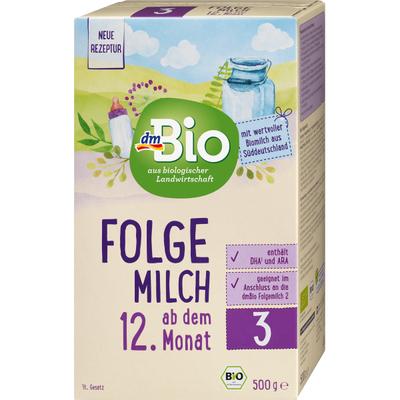 DM Bio Folgemilchpulver Stufe 3 12M+ 500g