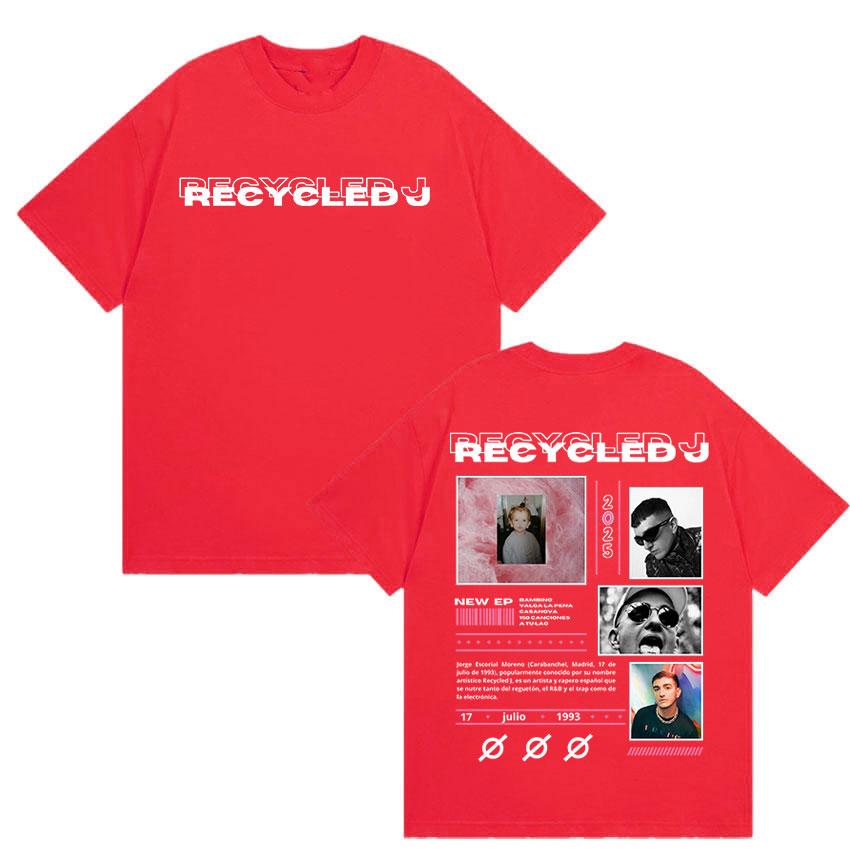 Rapper RECYCLED J Tour Album 2025 Merch T-Shirt Men's Retro Hip Hop Gothic Clothing T Shirt Casual Cotton Short Sleeve