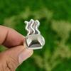 Natural Pyrite Gemstone 925 Sterling Silver Stackable Ring Size 8.75 For Women
