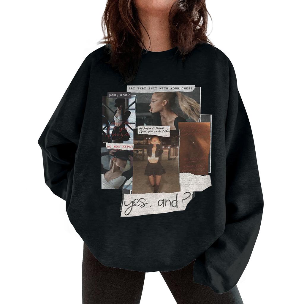 Women's Loose Printed Hooded Sweatshirt Casual Fashion Sports Sweatshirt