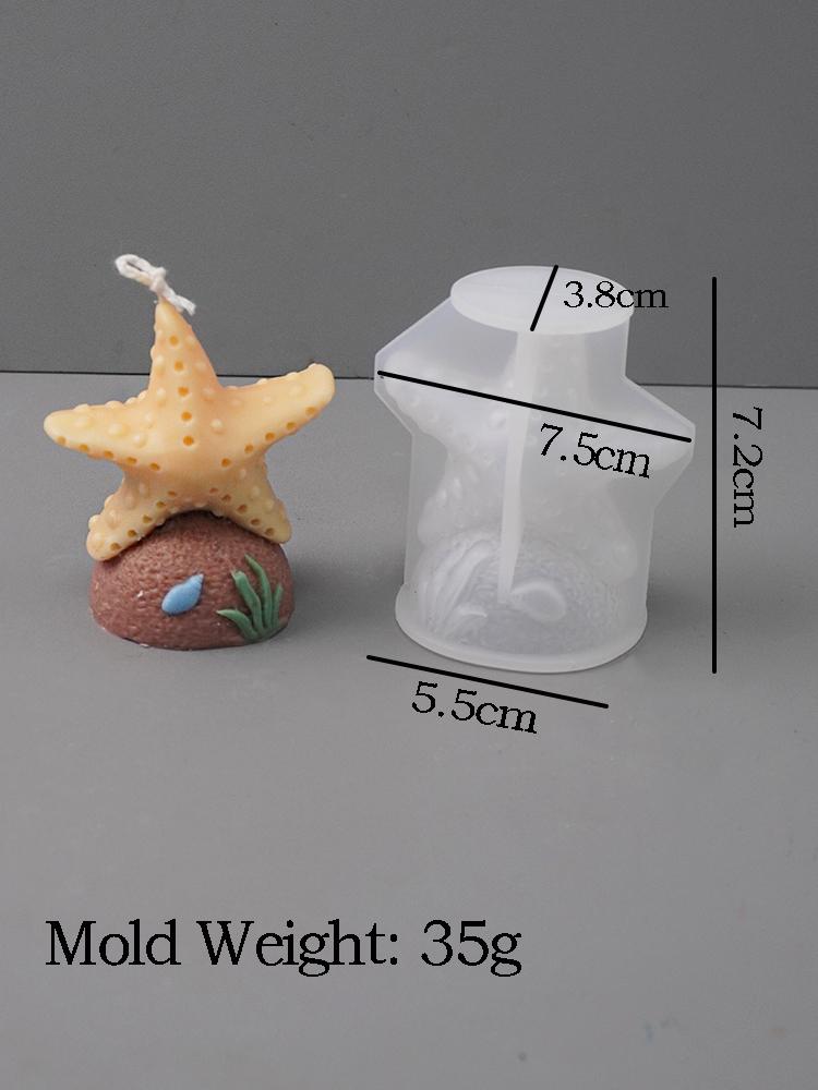 

3D Форма Морская звезда Ракушка Морской конёк DIY Мыло ручной работы Ароматизированная свеча Украшения Поделки Силиконовая форма Гипс Эпоксидная смола Декор для стола