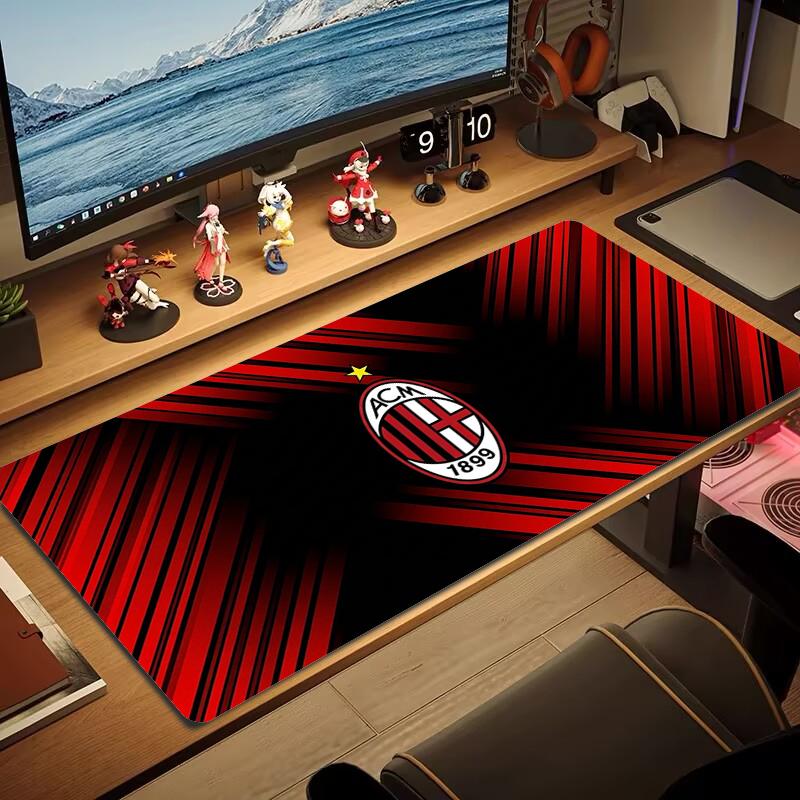 AC Milan Muismat Grote Gaming Tafelkussen Antislip Laptop Tablet Grote Muismat XXL Mat Mini PC Speelmat Met Vergrendelrand_xia