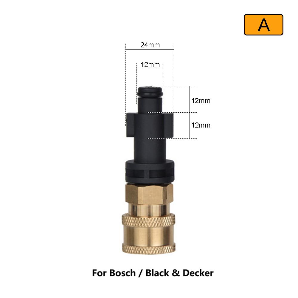 Pressure Washer Adaptor 1/4"Quick Release Connect to Water Gun for Karcher LAVOR Bosch Parkside Car Washing
