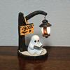 Halloween Witch Decor Table Lamp, Vintage Resin Witch Figurine Lights