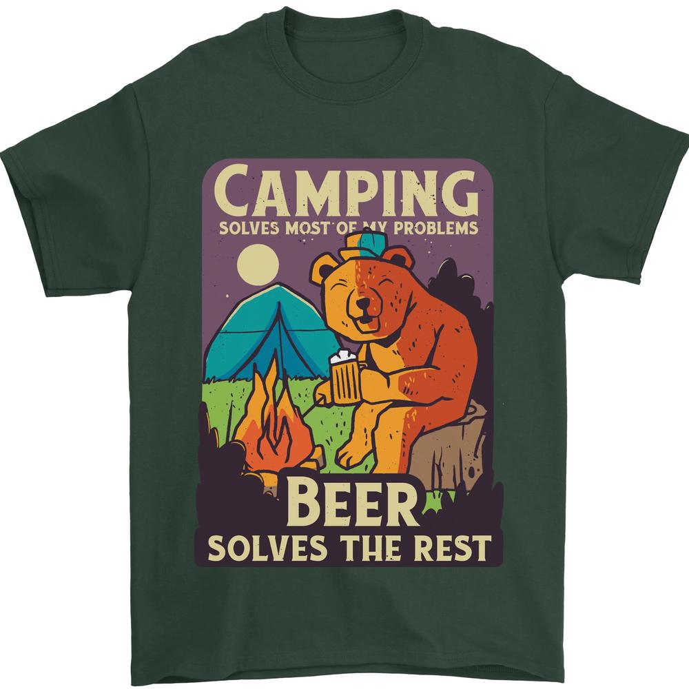 Camping Solves Most of My Problems Funny Unisexs TShirt 100 Cotton S
