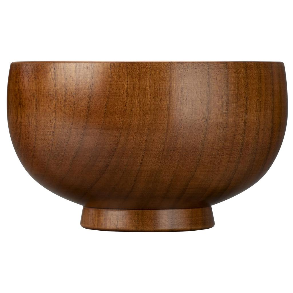 Yamanaka Lacquerware Shirasagi Woodwork Soup Bowl, Shirasagi Bowl, Small, Approx. 10cm, Cherry Blossom, Lacquered Brown, Made in Japan