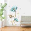 New Blue Lotus Wall Stickers Large DIY Decorative Stickers Living Room Home Decor Flowers Wall Decals Bedroom Art Design