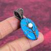 Tree Of Life Sleeping Beauty Turquoise Pendant Copper Wire Wrapped Unique Jewelry