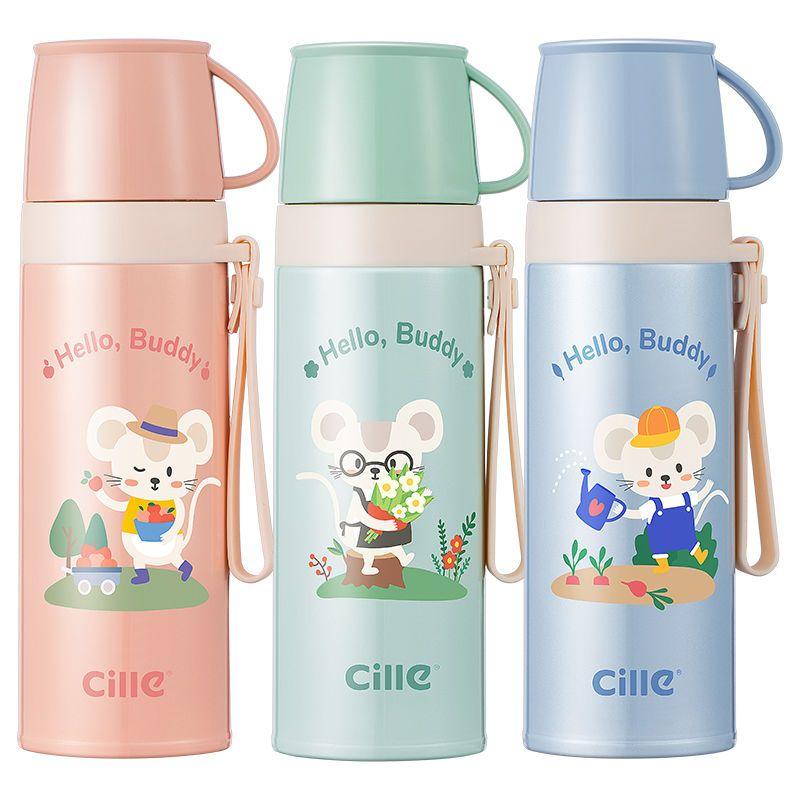 Large Capacity  Thermos Cup 500ml Vacuum Flasks Portable Stainless Steel Thermos Cup Water Bottle Travel Tea Mug Office Thermos Cup