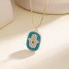 Nidin Fashion Necklace Lucky Hamsa Hand Evil Eye Pendant For Women Men Colorful Enamel Turkish Protection Amulet Jewelry Gifts