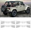 24PcsSet Door Hinge Cover Trim Silver Fit for Jeep Wrangler JK 20072017 (4 Doors)
