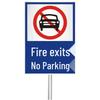 Aluminum Fire Lane No Parking Warning Sign