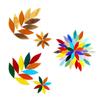 Petal Tiles Colorful Flower Leaves Tiles Craft Supplies for Garden and Home Decoration