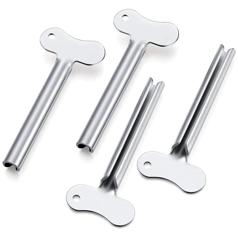 1-6 Pcs Stainless Steel Toothpaste Tube Squeezers Metal Key Toothpaste Squeezers for Bathroom Hair Dye Cosmetic Tubes Squeezer