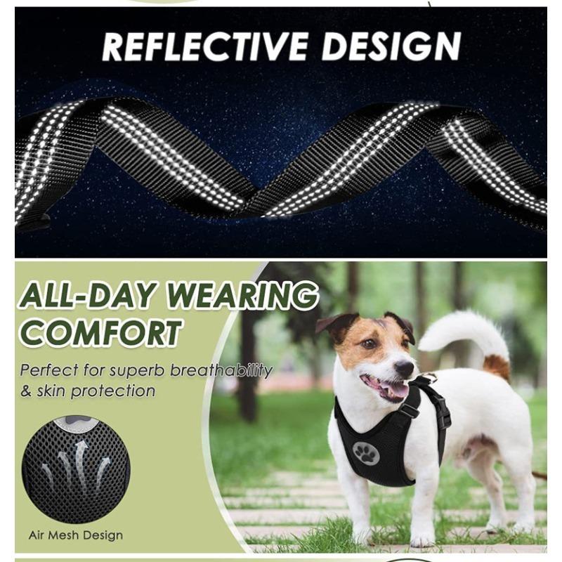 Breathable Mesh Dog Harness Car Automotive Seat Safety Dog Chest Straps Outdoor Training Adjustable Straps Pet Leash With