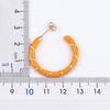 Nidin New Trendy 5 Candy Colors Threaded Strip Pendant Earrings Enamel Oil Dripping Women Elegant Retro Party Jewelry Gifts